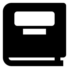 novel book solid icon