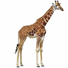 Obraz premium Graceful Giraffe Standing Tall in the Savanna