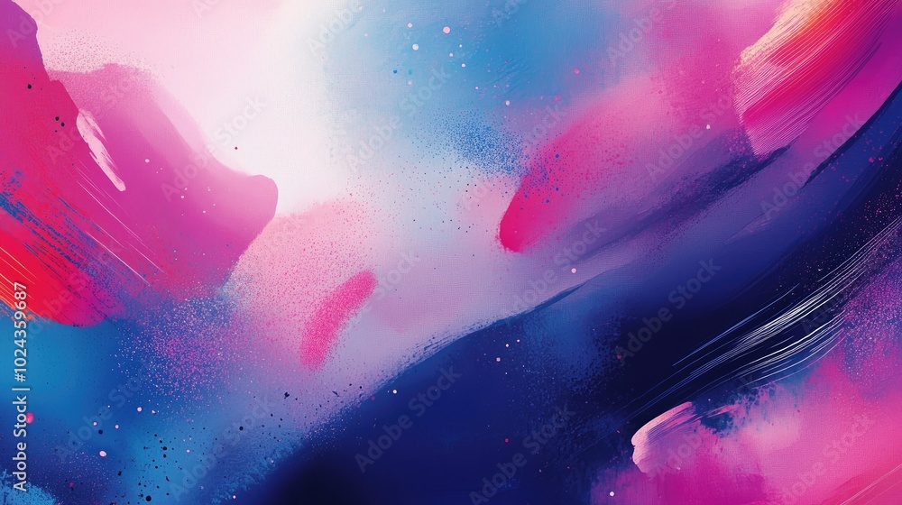Poster colorful abstract watercolor painting background bright colors wide banner splash on canvas artistic