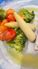 vegetables on a wooden table