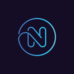 Creative logo design letter N