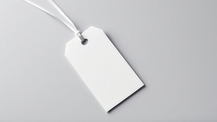 High-quality clothing tag mockup featuring a rectangular layout. Ideal for fashion design presentations, retail branding, or product labels with no added logos or text