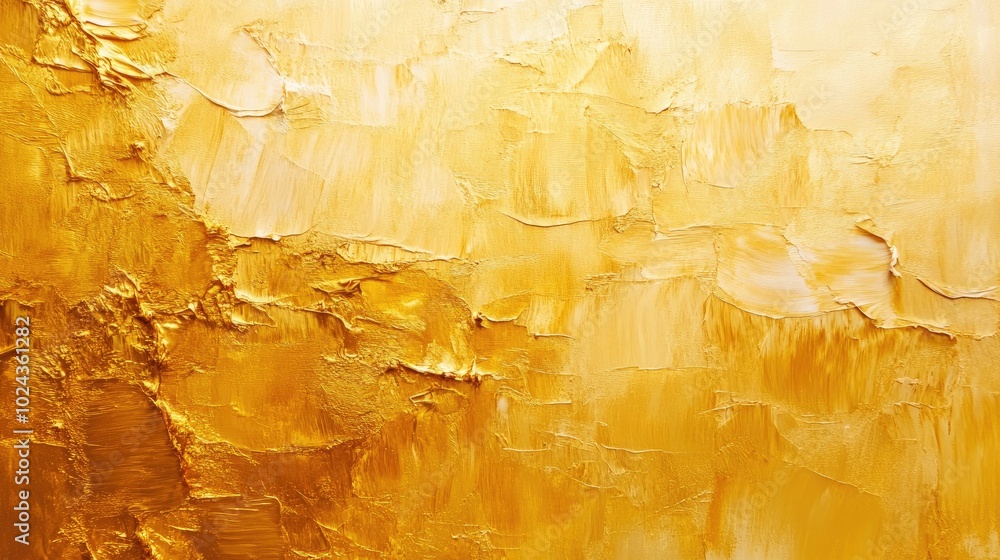 Poster abstract artistic background featuring golden brushstrokes with a textured finish oil on canvas show