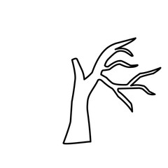 Fototapeta premium Dry Tree Trunk Outline 