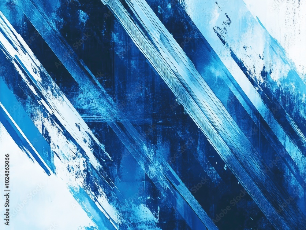 Poster abstract background design featuring blue lines in a painterly style