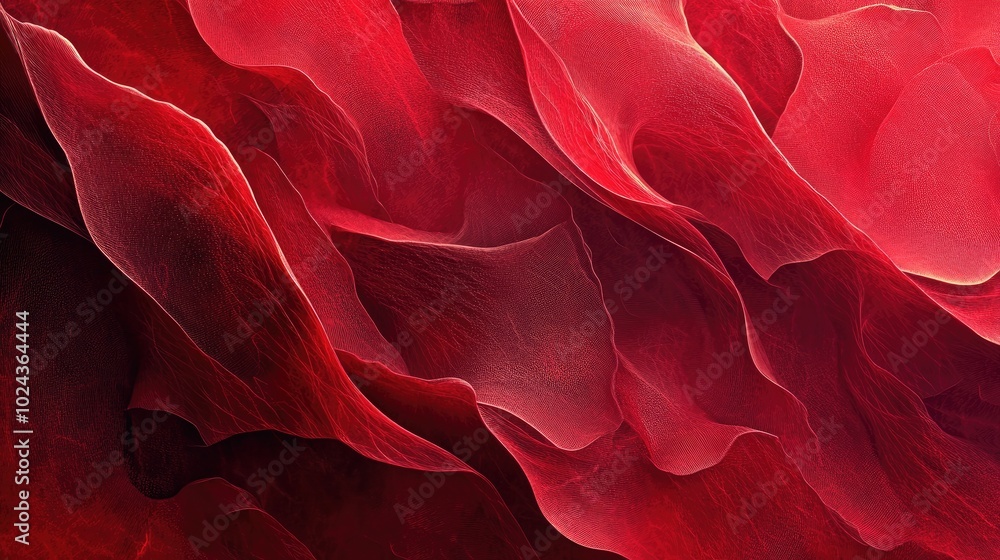 Poster Abstract red textured background with a fantasy inspired design featuring an intricate pattern and depth