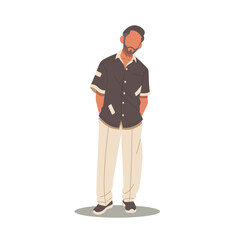 Obraz premium handsome man in stylish outfits graphic design
