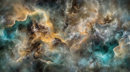 Mystical Sky with Swirling Clouds and Ethereal Colors