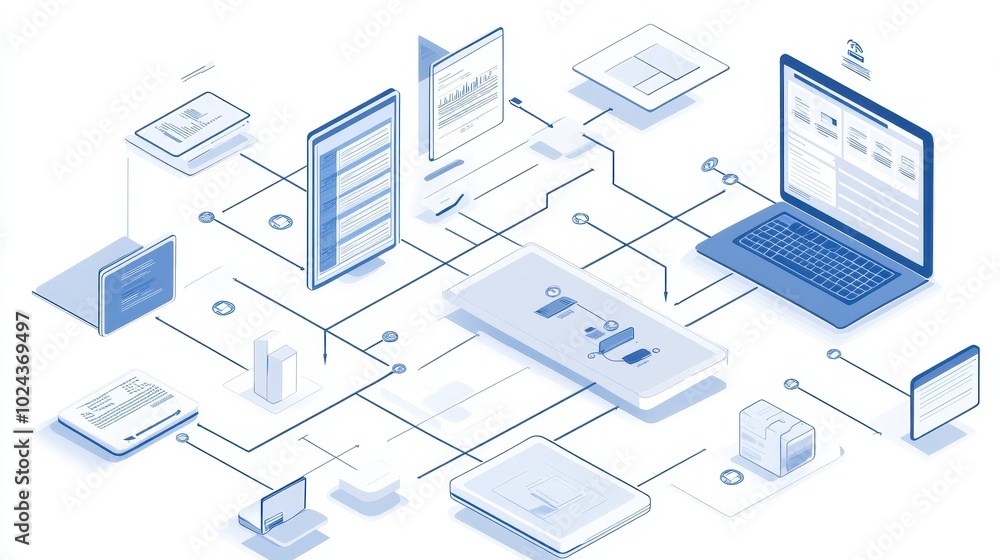 Poster seamless connectivity: digital devices and data flow in the modern world