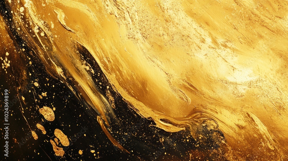 Poster abstract gold element painting for design background