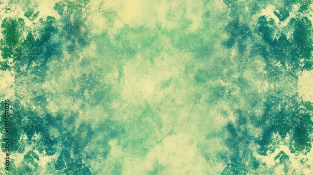 Poster Abstract grunge backdrop with a smooth green background Seamless ethnic pattern featuring a vibrant design Ornamental tie dye fantasy in a refreshing mint wallpaper style