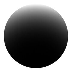 Shadow Black Circle fade up on transparent background