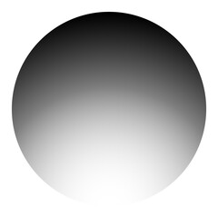 Shadow Black Circle fade up on transparent background