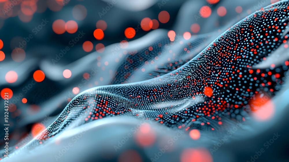 Poster striking 3d showcasing neon light trails forming intricate mesmerizing patterns with a futuristic hi