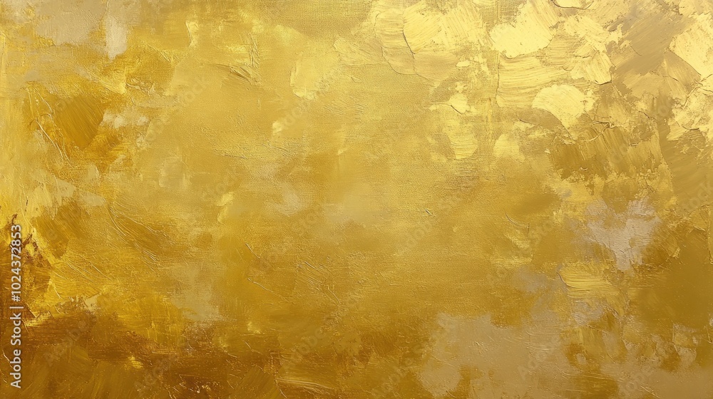 Poster abstract artistic background featuring golden brushstrokes with a textured finish oil on canvas show