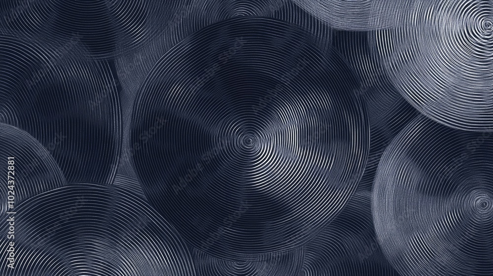 Aufkleber Abstract fantasy striped halftone with thin line circular shapes creating a seamless geometric pattern Artistic mosaic tile backdrop