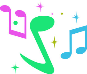 Naklejka premium Musical Notes Illustration