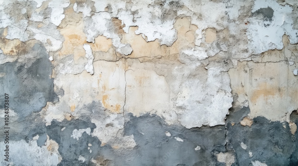 Poster artistic representation of a textured wall featuring a distressed background