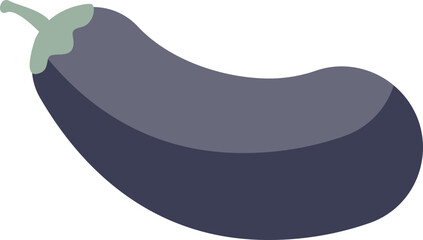Illustration of a single eggplant, symbolizing freshness and healthy eating.