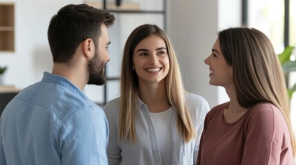 Obraz premium Group of Friends Talking and Smiling