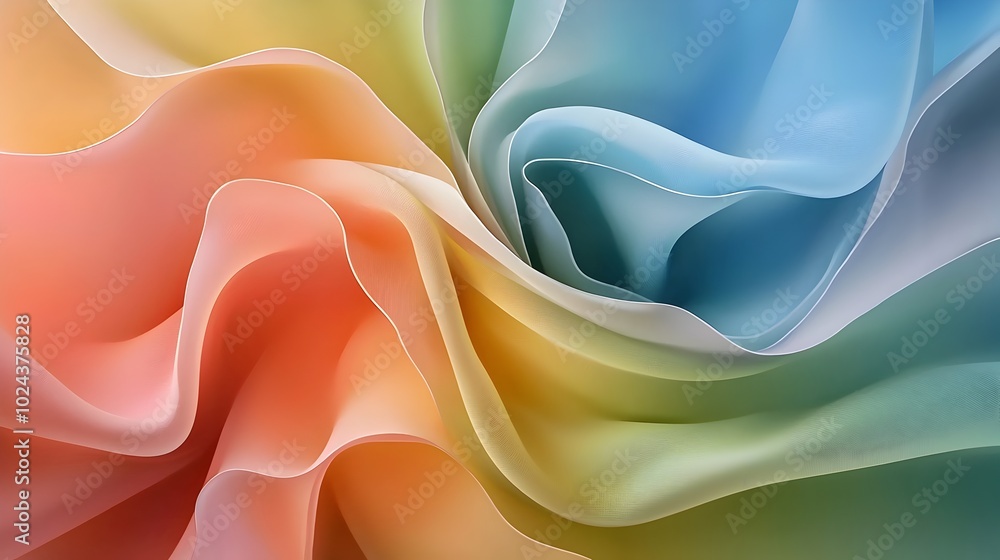 Poster vibrant dynamic abstract shape shifting with glowing chromatic gradients mesmerizing digital art wit