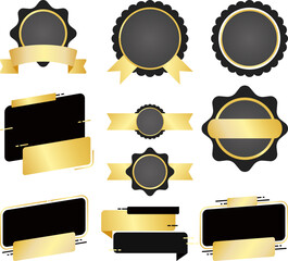 Gold Black Sale Label