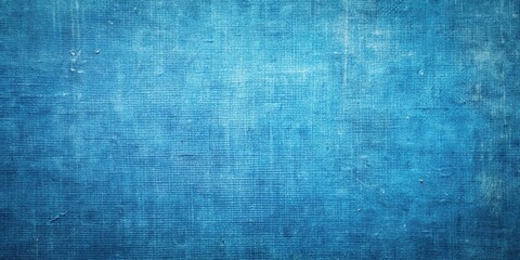 Fototapeta premium Blue canvas texture with scratches and worn areas