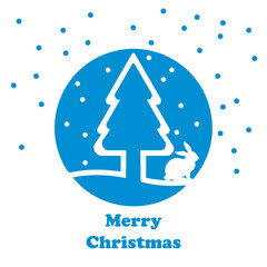 Fototapeta premium Merry Christmas and Happy New Year card. Vector illustrations for greeting card, party invitation card or other celebration, website banner, social media banner, marketing material.