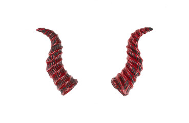 red devil horns isolated on white background