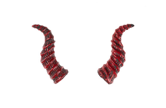 red devil horns isolated on white background