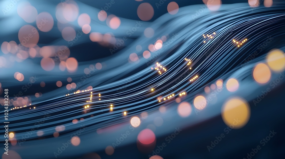 Poster vibrant abstract data streams in motion colorful digital art backdrop for presentations websites and