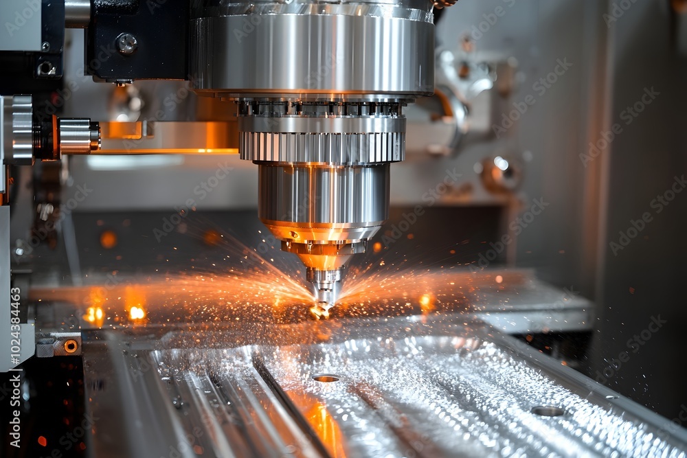 Poster precision metalwork automation advanced cnc milling machine in