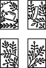 7月のミニ花札アイコンセット