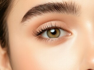 Close-Up of Young Woman's Flawless Face