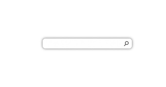 Minimalist search bar "how can I register to vote" original audio sound of keyboards and mousse click.
