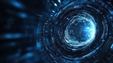 Obraz premium Futuristic Digital Data Tunnel