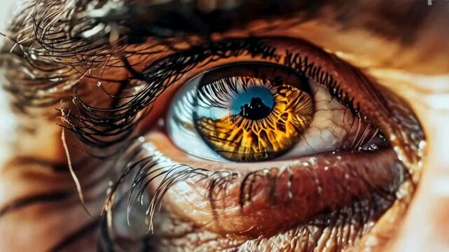 close up of an eye of a person