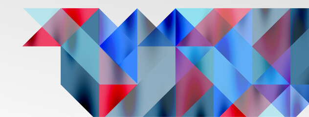 Tech minimal overlapping triangle shapes elements geometric graphic pattern