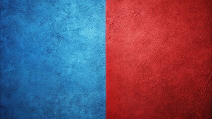 Fototapeta premium Textured background design with half red and half blue colors