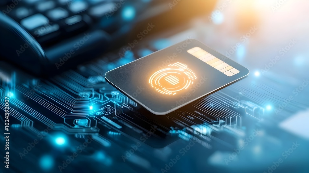 Poster futuristic digital payment concept featuring advanced virtual reality holographic interfaces and cut
