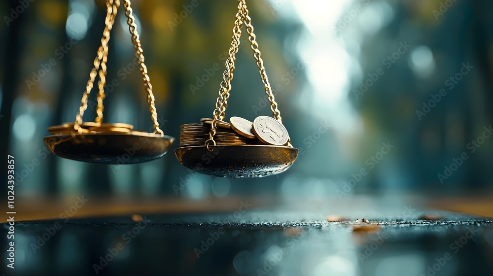 Poster weighing financial risks and rewards in business strategies a balanced approach to navigating the ma