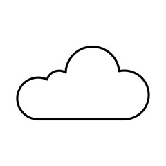 Cloud Line Icon. Digital Marketing Icon Editable Stroke Vector Illustration