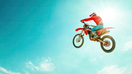 Newest Motocross Rider Performing a Mid-Air Whip Maneuver