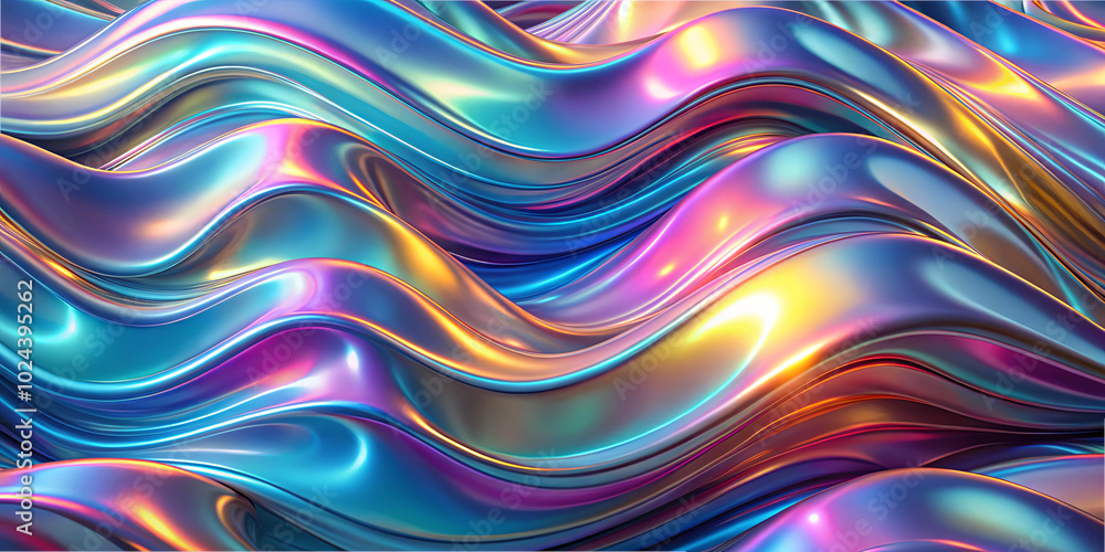 Poster the vibrant, swirling patterns of shimmering fabric create an enchanting visual experience, highligh
