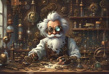 steampunk scientist