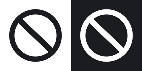 Forbidden icons. solid style vector