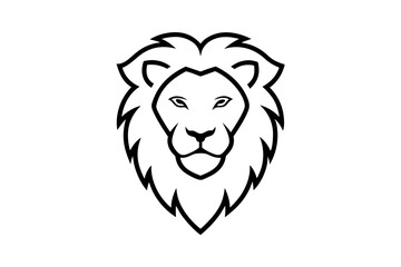 lion head isolated on white