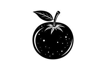 illustration of an apple with leaf