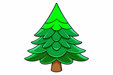 set of christmas trees