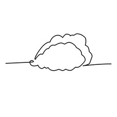 One Continuous Line Drawing Of Cloud